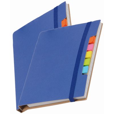 Pakket van 4x stuks schoolschriften/notitieboeken A6 harde kaft gelinieerd blauw