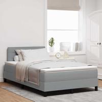 Boxspringbed met matras met matras Lichtgrijs 120 x 200 cm Stof