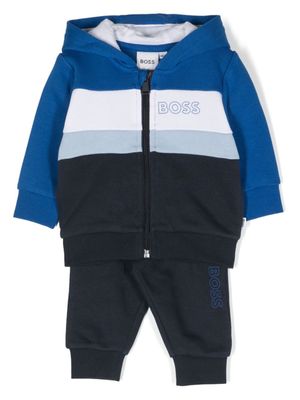 BOSS Kidswear survêtement à logo imprimé - Bleu
