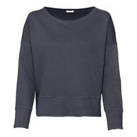 Sweatshirt van bio-katoen met boothals, leisteen Maat: 44/46