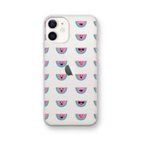 Smiley watermeloenprint: iPhone 12 Transparant Hoesje