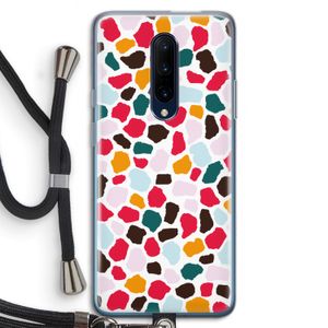 Colored Giraffe: OnePlus 7 Pro Transparant Hoesje met koord