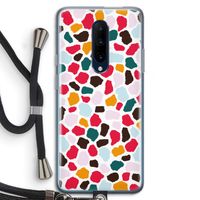 Colored Giraffe: OnePlus 7 Pro Transparant Hoesje met koord