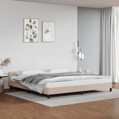 Bedframe met hoofdeinde zonder matras Cappuccino 200x200 cm