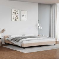 Bedframe met hoofdeinde zonder matras Cappuccino 200x200 cm
