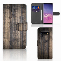 Samsung Galaxy S10 Book Style Case Steigerhout - thumbnail