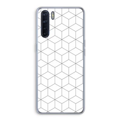 Zwart-witte kubussen: Oppo A91 Transparant Hoesje