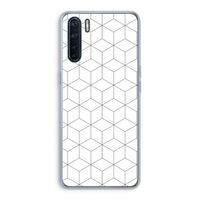 Zwart-witte kubussen: Oppo A91 Transparant Hoesje