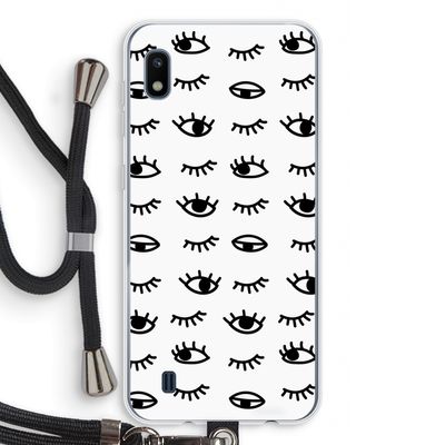 Eye pattern #2: Samsung Galaxy A10 Transparant Hoesje met koord