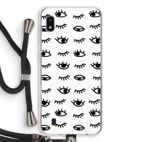 Eye pattern #2: Samsung Galaxy A10 Transparant Hoesje met koord