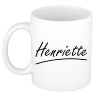Henriette voornaam kado beker / mok sierlijke letters - gepersonaliseerde mok met naam - Naam mokken