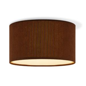 Corduroy Plafondlamp - Cilinder - Brown - Scandinavische stijl - ø30 x 17 cm - E27 Fitting - Geschikt voor Woonkamers en slaapkamers