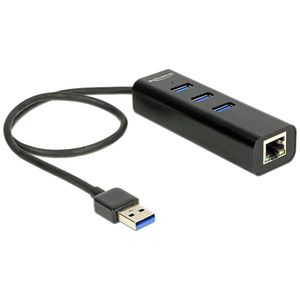 DeLOCK 62653 laptop dock & poortreplicator Bedraad USB 3.2 Gen 1 (3.1 Gen 1) Type-A Zwart