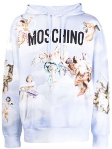 Moschino hoodie à imprimé graphique - Bleu