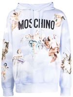 Moschino hoodie à imprimé graphique - Bleu