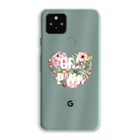 GRL PWR Flower: Google Pixel 5a 5G Transparant Hoesje