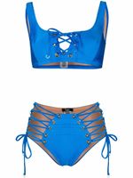 Noire Swimwear bikini à détail de laçage - Bleu - thumbnail