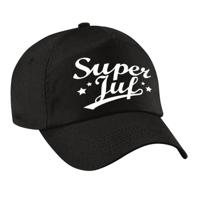 Super juf cadeau petje - baseballcap - zwart - voor dames - bedankt - voor school leerkracht