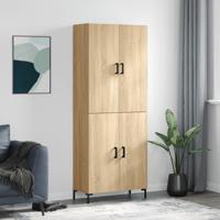 Hoge kast 69,5x34x180 cm bewerkt hout sonoma eikenkleurig