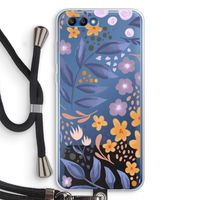 Flowers with blue leaves: Honor 10 Transparant Hoesje met koord