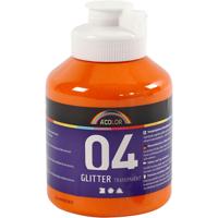 Creativ Company Acrylverf met glitters, oranje, 500 ml/ 1 fles