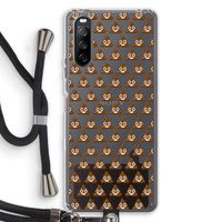 Poop emoji: Sony Sony Xperia 10 III Transparant Hoesje met koord