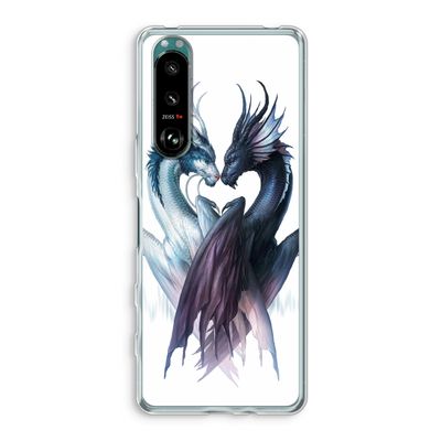 Yin Yang Dragons: Sony Xperia 5 III Transparant Hoesje