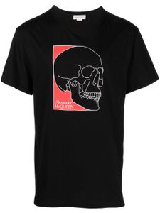 Alexander McQueen t-shirt en coton à imprimé tête de mort - Noir