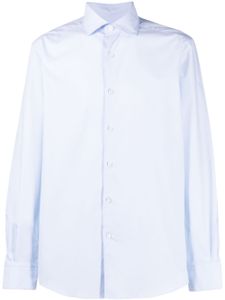 Zegna chemise en coton à manches longues - Bleu