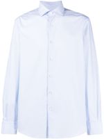 Zegna chemise en coton à manches longues - Bleu