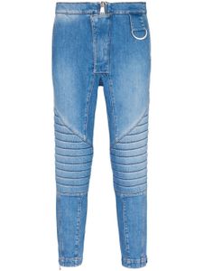 Balmain jean slim à taille basse - Bleu