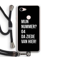 Da ziede van hier - Zwart: Pixel 3 XL Transparant Hoesje met koord