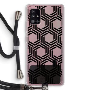 Geometrisch patroon: Samsung Galaxy A51 5G Transparant Hoesje met koord