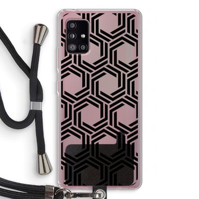 Geometrisch patroon: Samsung Galaxy A51 5G Transparant Hoesje met koord