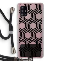 Geometrisch patroon: Samsung Galaxy A51 5G Transparant Hoesje met koord