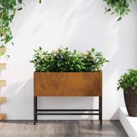 Verhoogde Tuin Plantbak Roestig 60 x 26 x 45 cm Cortenstaal