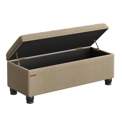 Opvouwbare zitbank met opbergruimte en comfortabele bekleding, Kameelbruin