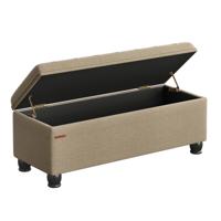 Opvouwbare zitbank met opbergruimte en comfortabele bekleding, Kameelbruin
