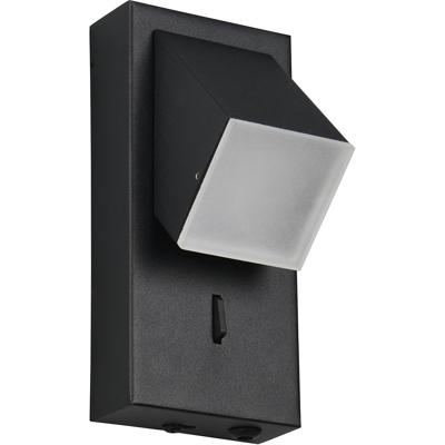 LED Tuinverlichting - Wandlamp Buitenlamp - Trion Ramnat - Warm Wit - 3000K - 3.8 Watt - 400 lumen - Mat Zwart - Metaal