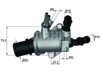 Thermostaat, koelvloeistof MAHLE, u.a. für Saab, Opel, Fiat, Vauxhall, Alfa Romeo, Suzuki, Cadillac - thumbnail