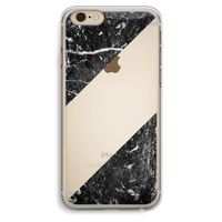 Zwart marmer: iPhone 6 Plus / 6S Plus Transparant Hoesje