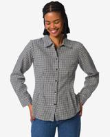 HEMA Dames overshirt Donna flanel ruiten zwart/wit (zwart/wit) HEMA Dames overshirt Donna flanel ruiten zwart/wit (zwart/wit)