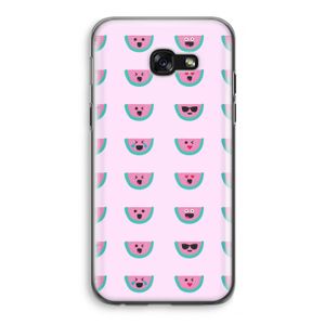 Smiley watermeloenprint: Samsung Galaxy A5 (2017) Transparant Hoesje
