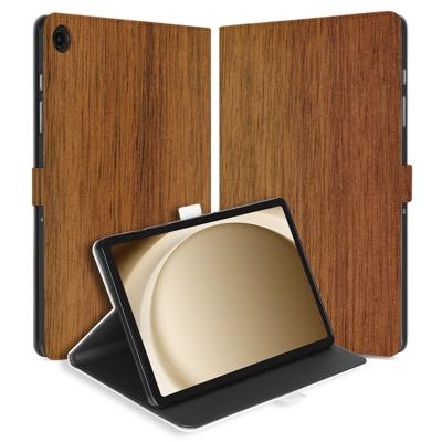 Samsung Galaxy Tab A11 Plus | Book Case | Hoesje met Standaard Donker Hout Samsung Galaxy Tab A11 Plus | Book Case | Hoesje met Standaard Donker Hout