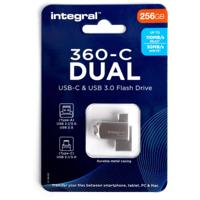 Integral INFD256GB360CDL3.0 USB flash drive 256 GB USB Type-A / USB Type-C 3.2 Gen 1 (3.1 Gen 1) Zilver