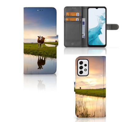 Samsung Galaxy A23 | Telefoonhoesje | Met pasjeshouder | Koe