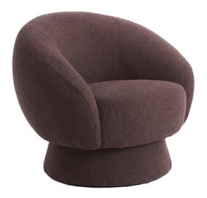 Light & Living Fauteuil Avoria Bouclé - Donkerbruin