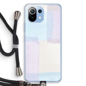 Square pastel: Xiaomi Mi 11 Lite Transparant Hoesje met koord