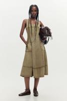 Midijurk met stiksels - BROWN - XL