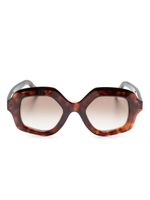 Lapima lunettes de soleil Cecilia à effet écailles de tortue - Marron - thumbnail